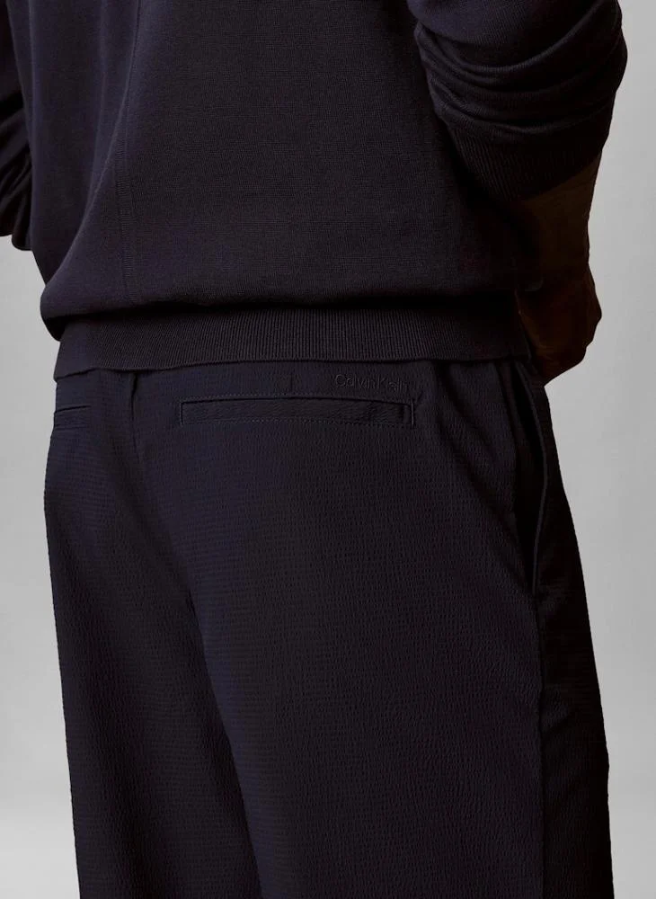 CALVIN KLEIN  Seersucker Pull-on Trousers for Men | Best Price UAE